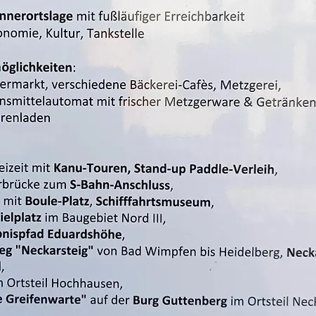 Haus Neckarblick Apartament *